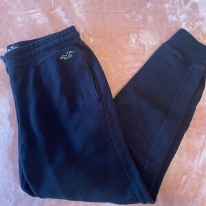 Hollister Black Sweatpants Tapered Leg Elastic Waistband